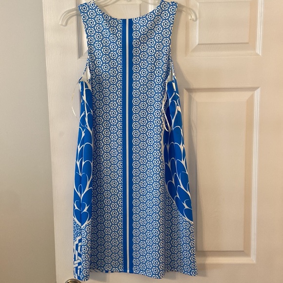 ARYEH Blue and White Sleeveless Dress size M brand new length 35” bust 34” - Picture 5 of 12